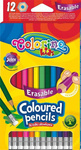 Colorino Kredki ołówkowe 12 kolorów heksagonalne z gumką 87492