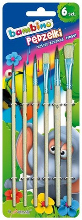 Pędzelki Bambino 6 Szt. Majewski