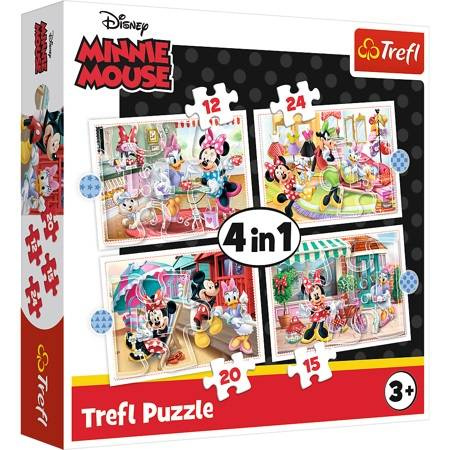 TREFL Puzzle 4w1 Myszka Minnie z Przyjaciółmi