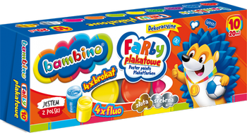 Bambino Farby Plakatowe Extra 10 Kolorów 20ml
