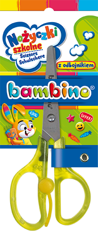Bambino Nożyczki Szkolne z Odbojnikiem Mix kolorów