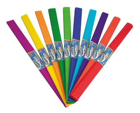 Bibuła marszczona 50x200 cm zestaw 10 kolorów