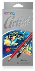 Kredki akwarelowe okrągłe ARTIST 12 kol. Colorino Kids 65528