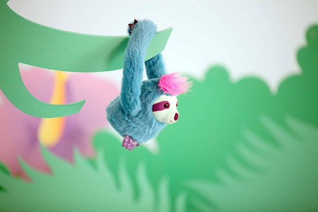 TM TOYS Party Pets Interaktywny Leniwiec Slowy Różowy