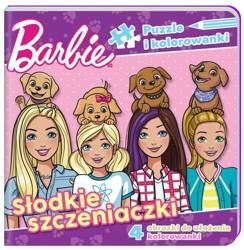 Barbie Książeczka Słodkie Szczeniaczki Puzzle i Kolorowanki