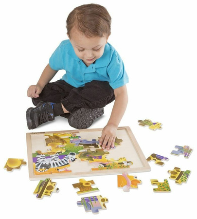 Melissa Puzzle Drewniane Sawanna Zwierzęta Afryka