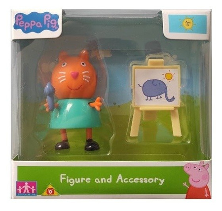 Świnka Peppa Figurka Kot Candy + sztaluga