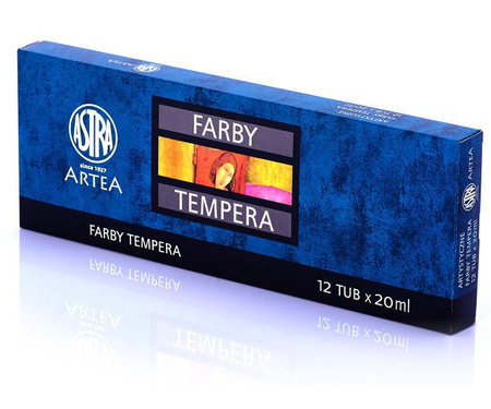 Farby Tempera 12kol 20ml Tubki ASTRA