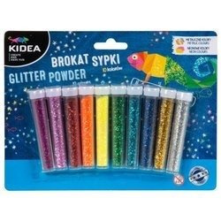 Brokat sypki 10 kolorów Kidea blister