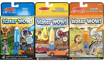 Water Wow 3 x Kolorowanka Wodna Pojazdy Safari Adventure Melissa and Doug