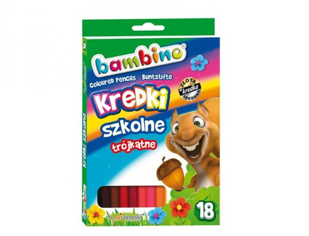 Kredki 18 Kolory Ołówkowe Bambino Majewski