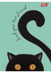 Unipap Zeszyt A5/16k Linia Podwójna Dziewczęcy Czarny Kot