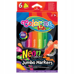 Pisaki 6kol Neon trójkątne JUMBO COLORINO