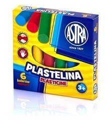 Astra Plastelina 6 Kolorów Okrągła Nie Brudzi Rąk