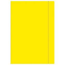 Teczka z gumką A4+ Fluo żółta INTERDRUK