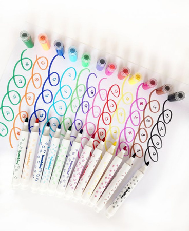 Flamastry ze Stempelkami 12 Kolorów Bambino