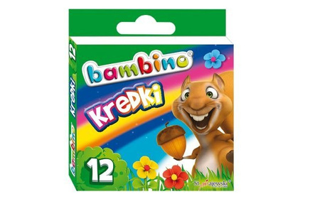 Bambino Kredki Świecowe 12 Kolorów