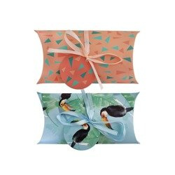 Pudełka 10x22cm 2szt Tukany Niebieskie