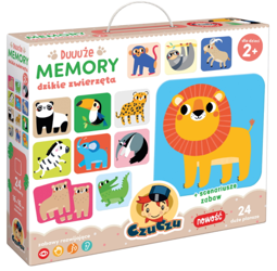 CzuCzu Duuuże Memory Memo Dzikie Zwierzęta 24el 2+