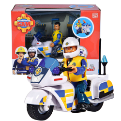 Simba Strażak Sam Motor Policyjny + Figurka Malcolma