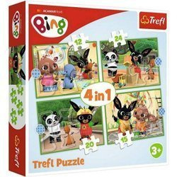 TREFL Puzzle 4w1 Bing Wesoły Dzień Binga