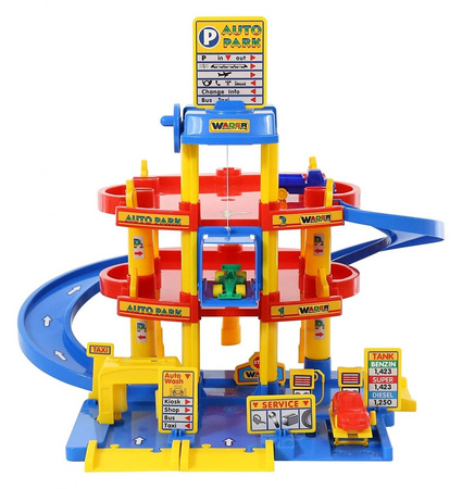 Wader Wielki Tor Garaż Parking 3 Poziomy 3 Autka