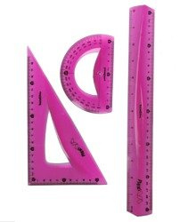 Bambino Zestaw Geometryczny 3 el. 30 cm Różowy