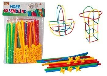 Słomki Klocki Konstrukcyjne 110 el Patyczki Rurki