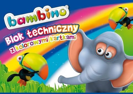 Blok Techniczny A4 Kolorowy 10 Kartek Bambino