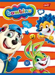 Bambino Zeszyt A5/16k Linia Podwójna Laminowany