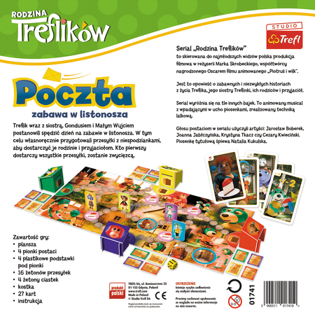 TREFL Rodzina Treflików - Poczta Gra Planszowa dla Dzieci