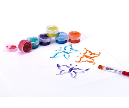 Astra Farby Dekoracyjne z Brokatem Brokatowe 6 Kolorów