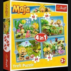 TREFL Puzzle 4w1 Przygody Pszczółki Mai Pszczółka Maja
