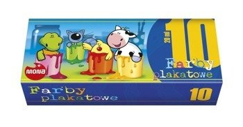 MONA Farby plakatowe eko 10 kolorów 20ml