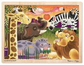 Melissa Puzzle Drewniane Sawanna Zwierzęta Afryka
