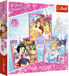 TREFL Puzzle 3w1 Zaczarowany Świat Księżniczek