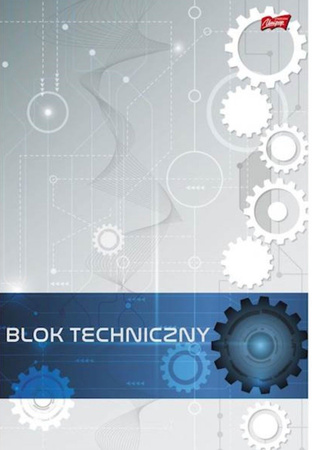 Unipap Blok Techniczny A4/10 Biały Brąz