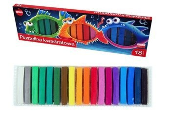 MONA Plastelina Szkolna Kwadratowa 18 Kolorów
