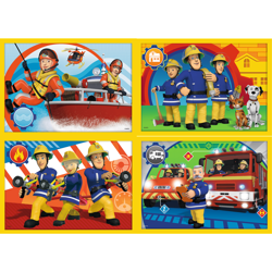 TREFL Puzzle 4w1 Pomocny Strażak Sam