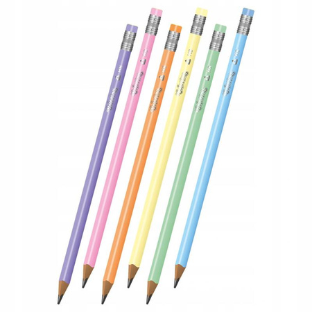 Colorino Kids Ołówek trójkątny z gumką Pastelowy