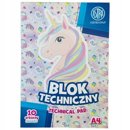 Astra Blok techniczny biały A4 10 ark 106022019