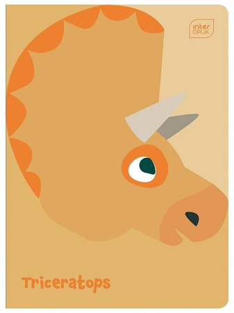 Interdruk Zeszyt A5 16k 3 linie kolor Dinozaurus