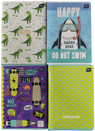 Zeszyt A5/16k Gładki Mix Wzorów dla Chłopca INTERDRUK