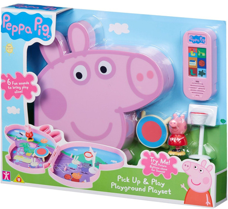Świnka Peppa Zestaw Walizeczka do Zabawy Boisko