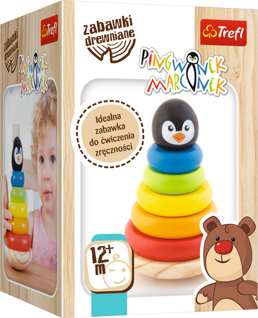 Drewniany Sorter Piramidka Pingwinek Marcinek TREFL