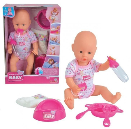 Simba Lalka New Born Baby Dziewczynka Pije Siusia