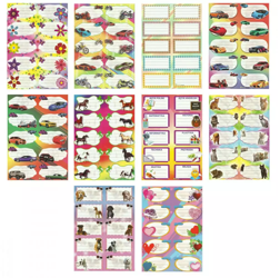 Naklejki na zeszyty 10 szt.