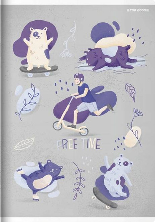 Zeszyt A5 32 k. 70g linia podwójna kolorowa