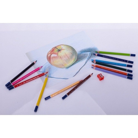 Kredki Ołówkowe Trójkątne Jumbo 12 Kolorów + Temp