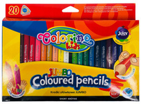 COLORINO mini Kredki ołówkowe Jumbo 20 kol 6,5cm